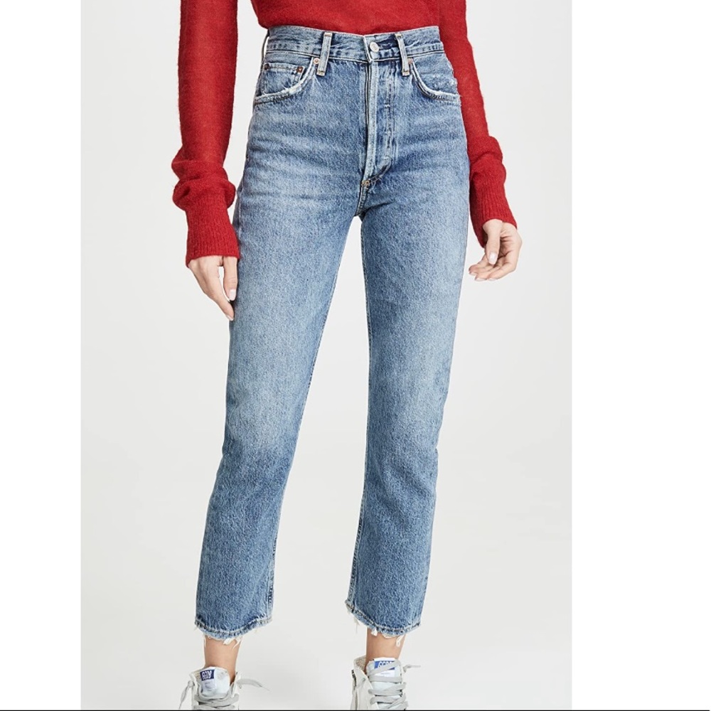 Riley High Rise Straight Crop Jeans
